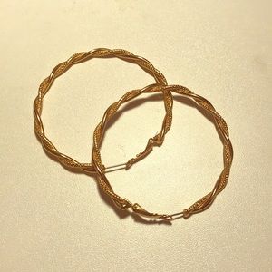 Gold Big Circle Earrings